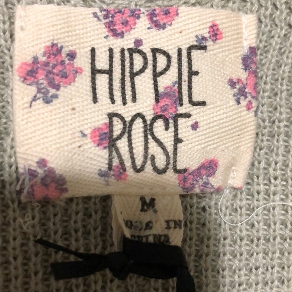 Hippie Rose color sage size medium sweater - Picture 10 of 12